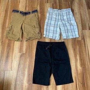 Flex & Canyon & Micros Set Of 3 Boy Cargo Shorts Casual Shorts Sz: 12 Years Old